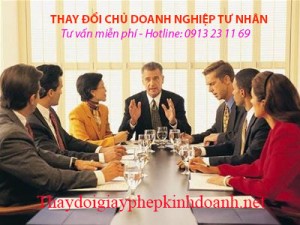 thủ tục thay đổi chủ doanh nghiệp tư nhân